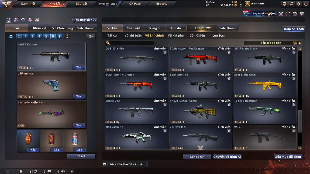 shop acc cf uy tin gia re